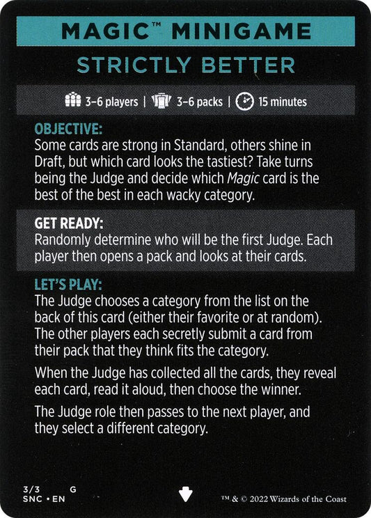 Magic Minigame: Strictly Better (3) (Streets of New Capenna)