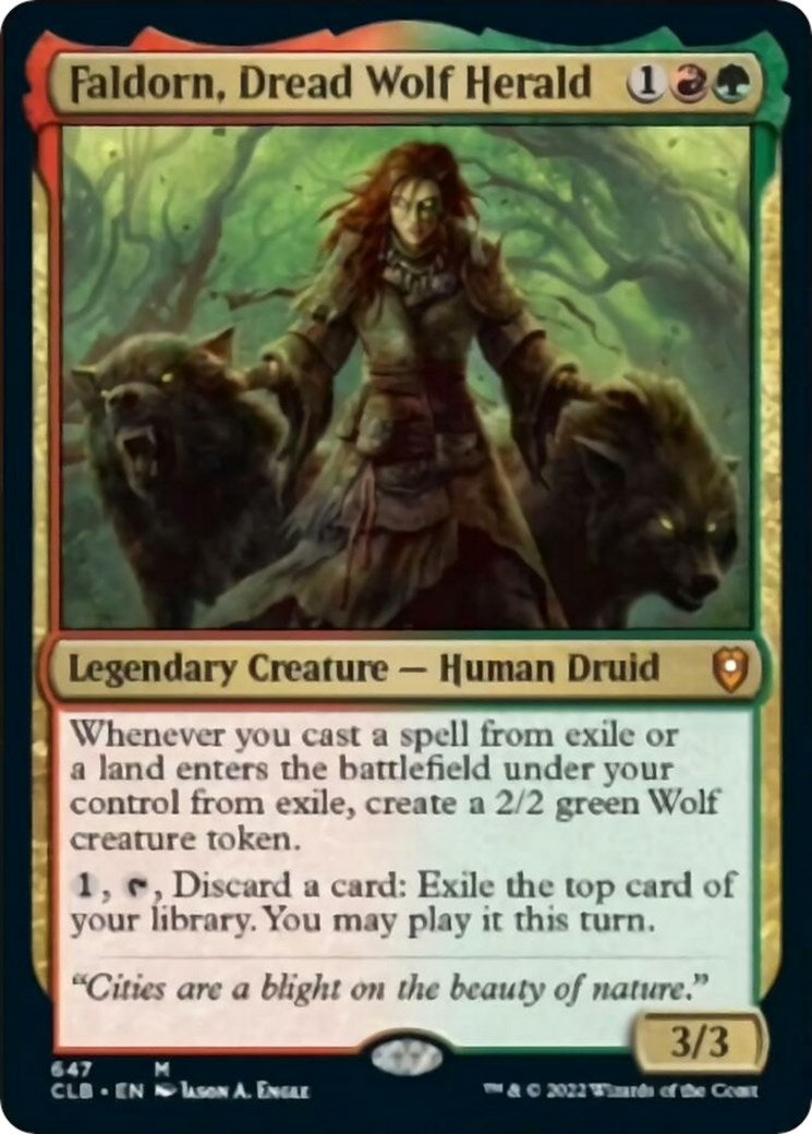 Image for Faldorn, Dread Wolf Herald (647) (Commander Legends: Battle for Baldur's Gate) - Magic: The Gathering