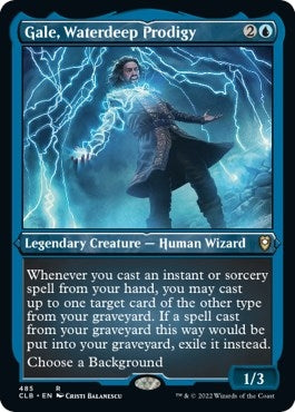 Gale, Waterdeep Prodigy (Foil Etched) (485) (Commander Legends: Battle for Baldur's Gate)