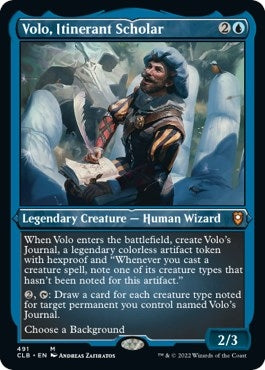 Volo, Itinerant Scholar (Foil Etched) (491) (Commander Legends: Battle for Baldur's Gate)