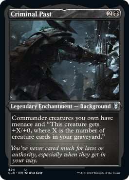 Criminal Past (Foil Etched) (494) (Commander Legends: Battle for Baldur's Gate)
