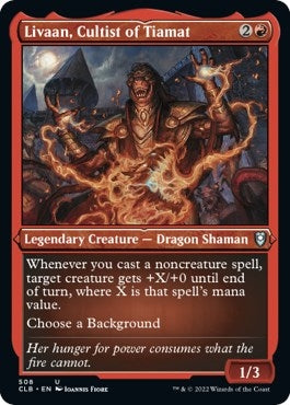 Livaan, Cultist of Tiamat (Foil Etched) (508) (Commander Legends: Battle for Baldur's Gate)