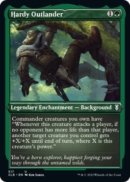 Hardy Outlander (Foil Etched) (517) (Commander Legends: Battle for Baldur's Gate)