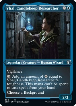 Image for Vhal, Candlekeep Researcher (Foil Etched) (490) (Commander Legends: Battle for Baldur's Gate) - Magic: The Gathering