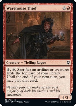 Image for Warehouse Thief (205) (Commander Legends: Battle for Baldur's Gate) - Magic: The Gathering