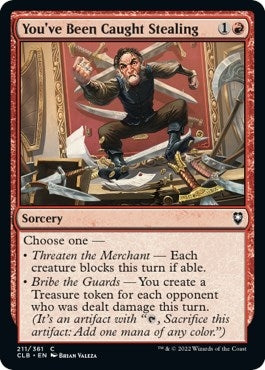 Image for You've Been Caught Stealing (211) (Commander Legends: Battle for Baldur's Gate) - Magic: The Gathering