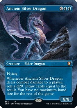 Ancient Silver Dragon (Borderless) (366) (Commander Legends: Battle for Baldur's Gate)