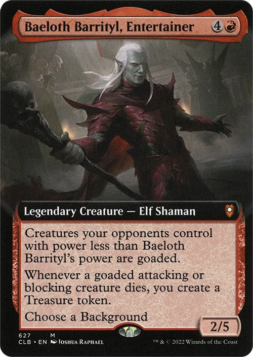 Image for Baeloth Barrityl, Entertainer (Extended Art) (627) (Commander Legends: Battle for Baldur's Gate) - Magic: The Gathering