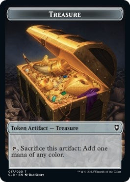 Treasure // Soldier Double-Sided Token (17 // 5) (Commander Legends: Battle for Baldur's Gate)