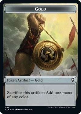 Gold // Dragon Double-Sided Token (48 // 33) (Commander Legends: Battle for Baldur's Gate)