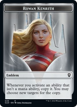Emblem - Rowan Kenrith // Copy Double-Sided Token (49 // 19) (Commander Legends: Battle for Baldur's Gate)