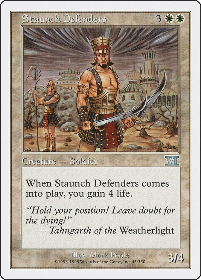 Image for Staunch Defenders (45) (Classic Sixth Edition) - Magic: The Gathering