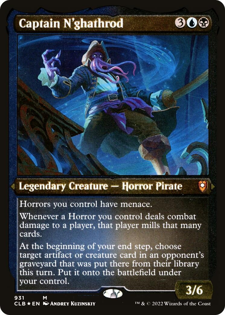 Image for Captain N'ghathrod (Display Commander) - Thick Stock (931) (Commander Legends: Battle for Baldur's Gate) - Magic: The Gathering