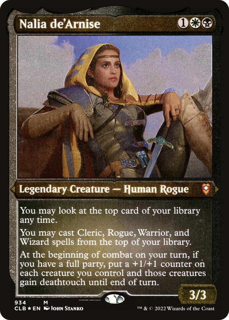 Nalia de'Arnise (Display Commander) - Thick Stock (934) (Commander Legends: Battle for Baldur's Gate)