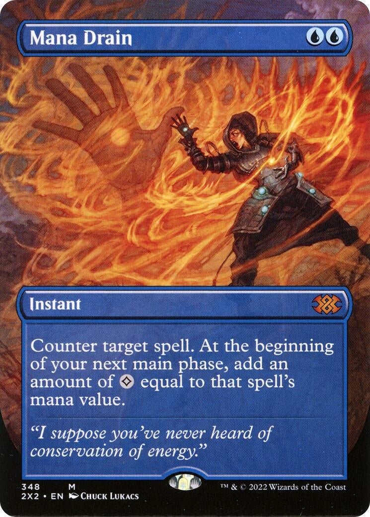Mana Drain (Borderless) (348) (Double Masters 2022)
