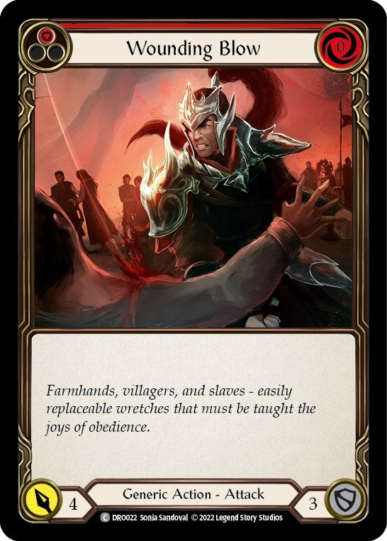Image for Wounding Blow (DRO022) (Blitz Deck: Uprising - Dromai) - Flesh and Blood TCG
