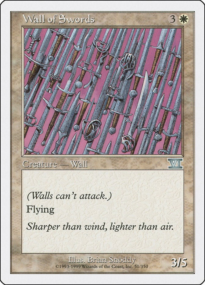 Image for Wall of Swords (51) (Classic Sixth Edition) - Magic: The Gathering