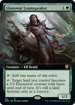 Image for Llanowar Loamspeaker (Extended Art) (416) (Dominaria United) - Magic: The Gathering