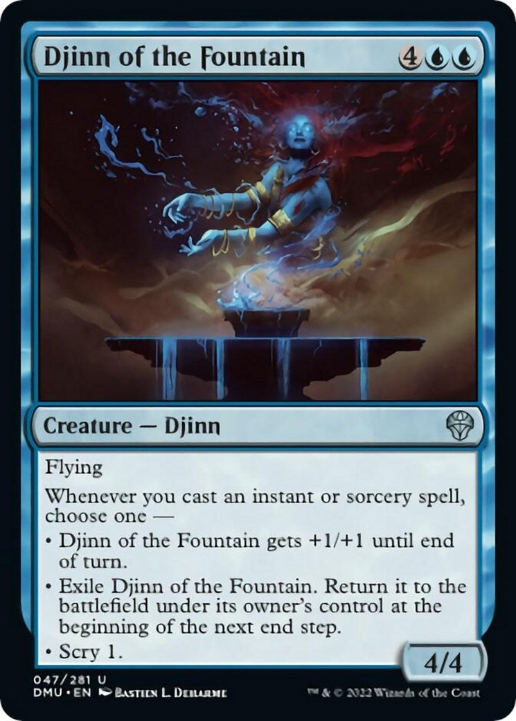 Image for Djinn of the Fountain (47) (Dominaria United) - Magic: The Gathering