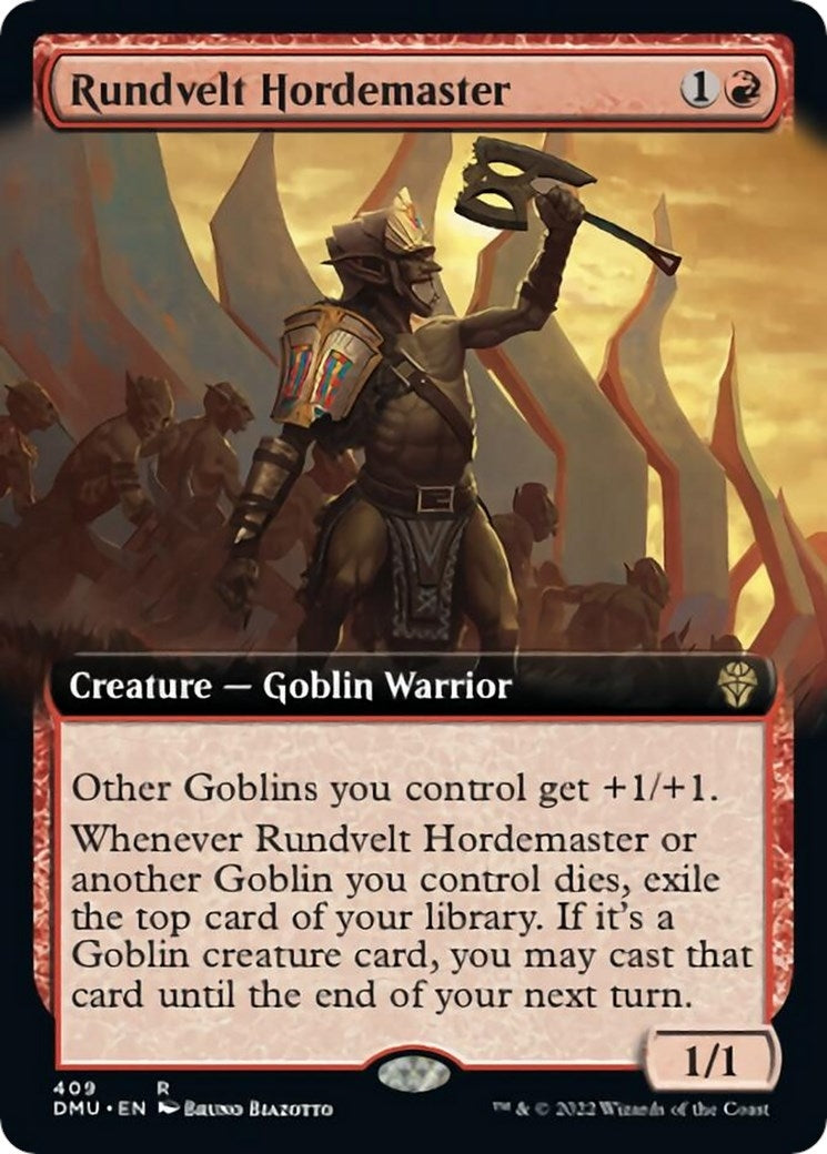 Image for Rundvelt Hordemaster (Extended Art) (409) (Dominaria United) - Magic: The Gathering