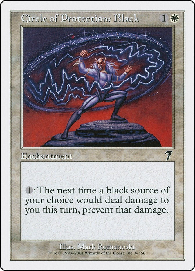 Image for Circle of Protection: Black (6) (7th Edition) - Magic: The Gathering