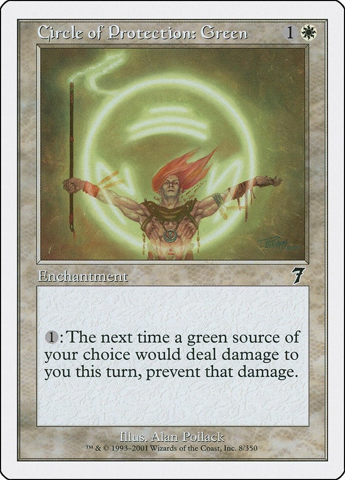 Image for Circle of Protection: Green (8) (7th Edition) - Magic: The Gathering