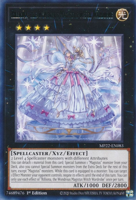 Image for Rilliona, the Wondrous Magistus Witch Wardrobe (MP22-EN083) (2022 Tin of the Pharaoh's Gods) - YuGiOh