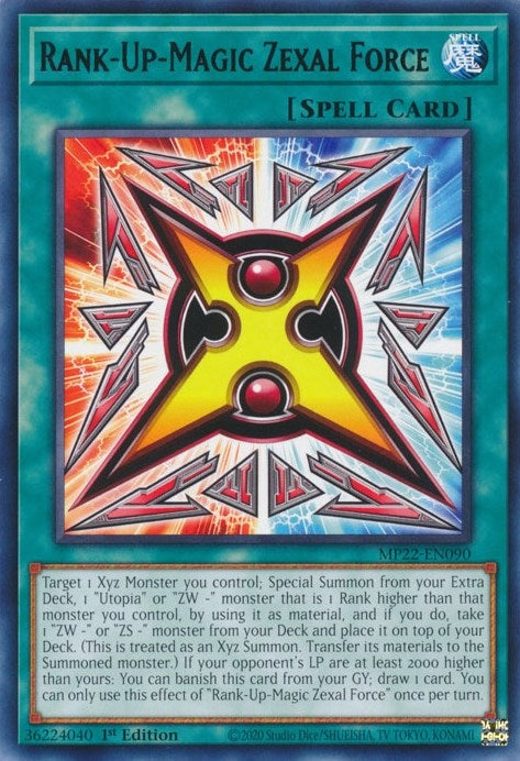Image for Rank-Up-Magic Zexal Force (MP22-EN090) (2022 Tin of the Pharaoh's Gods) - YuGiOh