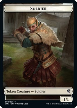 Image for Soldier // Emblem - Ajani, Sleeper Agent Double-Sided Token (4 // 25) (Dominaria United) - Magic: The Gathering
