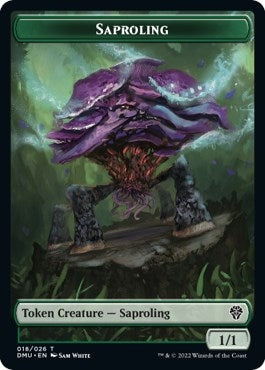 Saproling // Dragon Double-Sided Token (18 // 10) (Dominaria United)