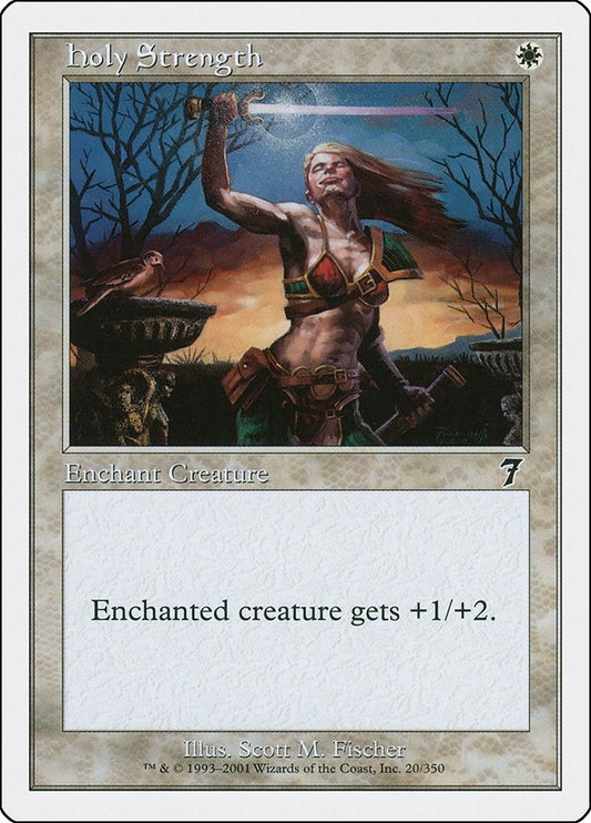 Image for Holy Strength (20) (7th Edition) - Magic: The Gathering