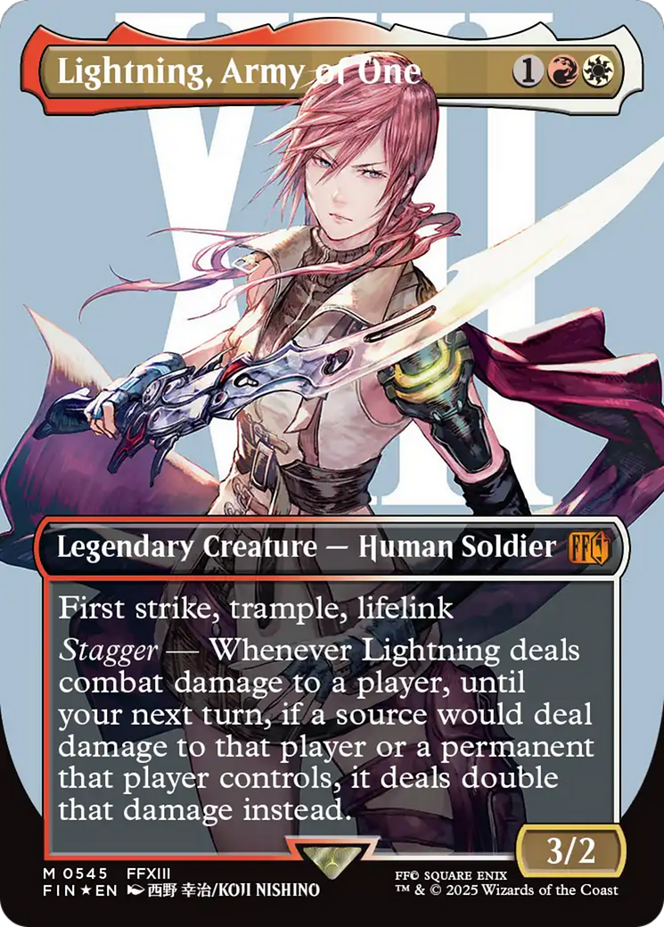 Lightning, Army of One (0545) (Borderless) (Surge Foil) (545) (FIN)