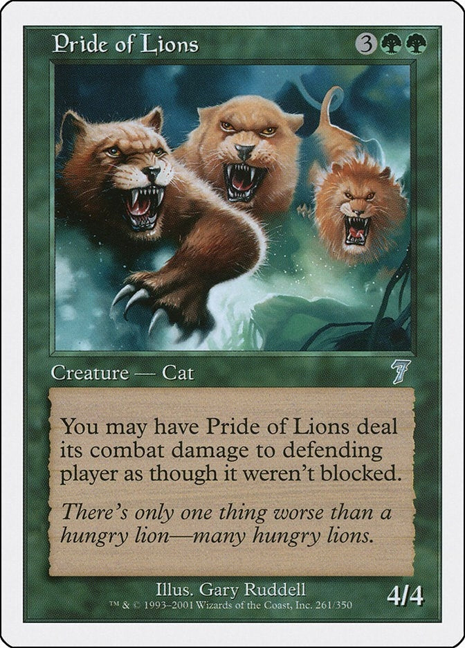 Image for Pride of Lions (261) (7th Edition) - Magic: The Gathering