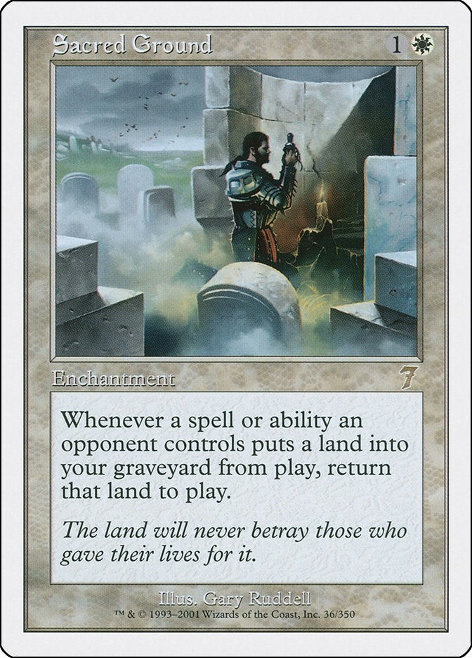 Image for Sacred Ground (36) (7th Edition) - Magic: The Gathering