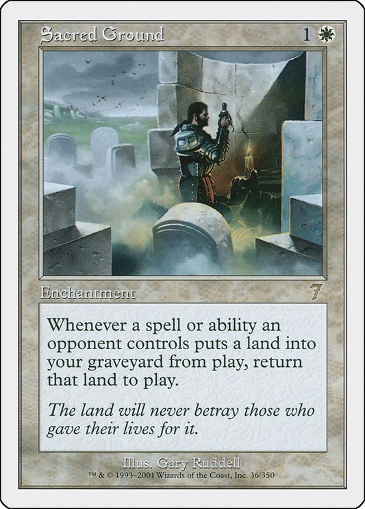 Image for Sacred Ground (36) (7th Edition) - Magic: The Gathering