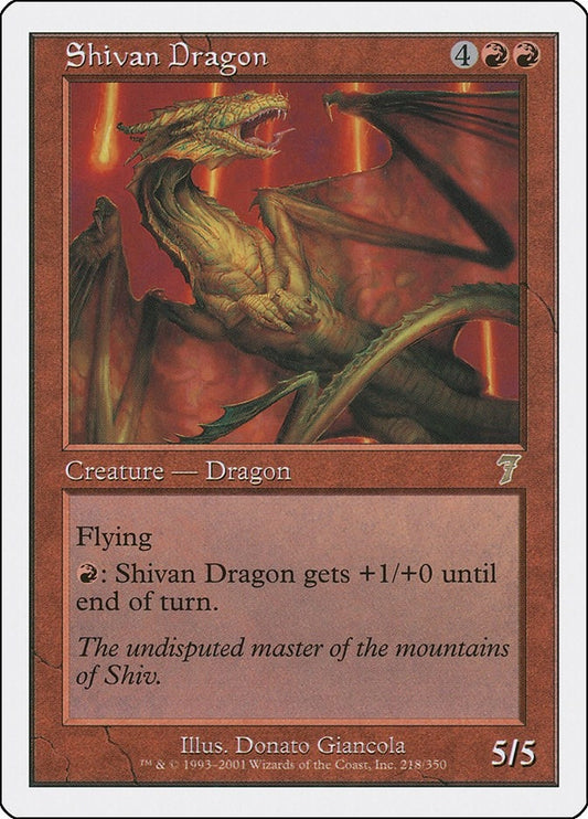 Image for Shivan Dragon (218) (7th Edition) - Magic: The Gathering