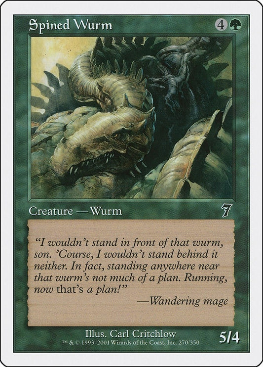Image for Spined Wurm (270) (7th Edition) - Magic: The Gathering