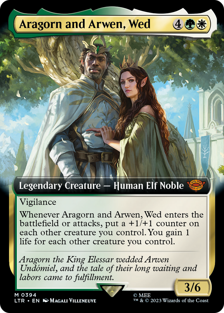 Aragorn and Arwen, Wed (Extended Art) (394) (LTR)