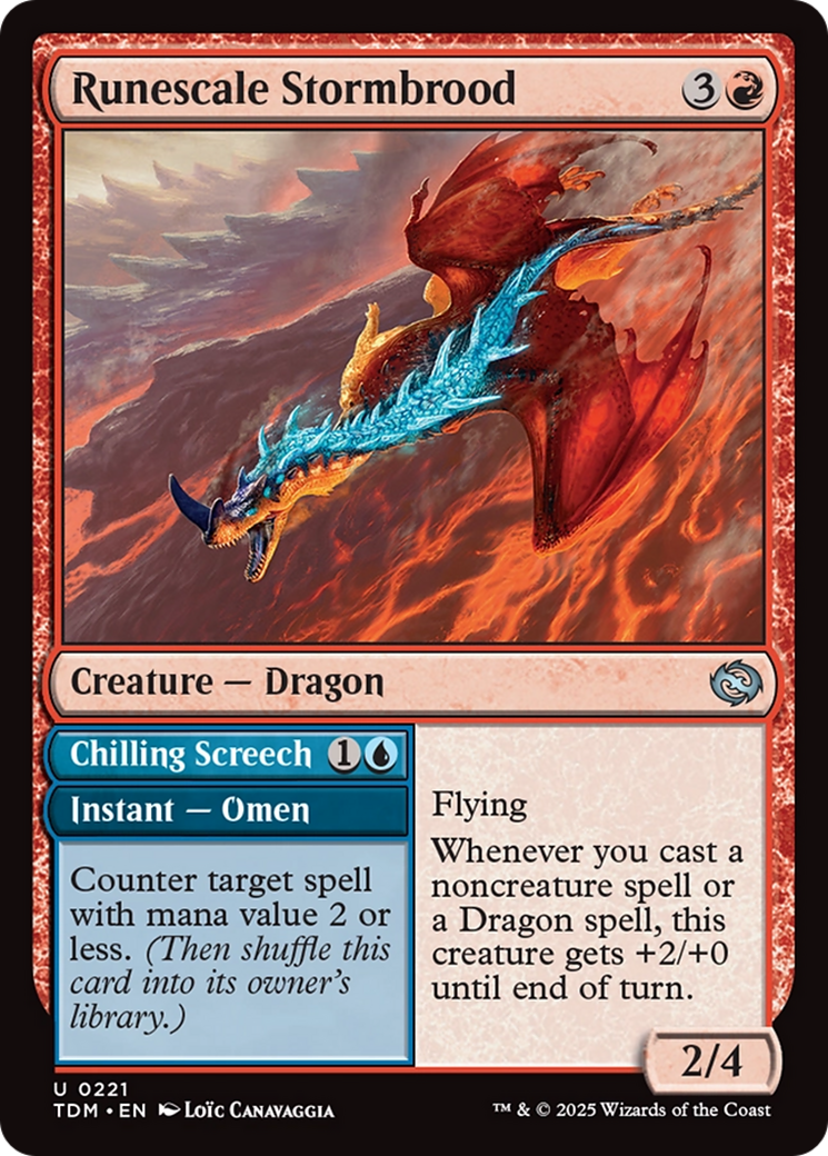 Runescale Stormbrood // Chilling Screech (TDM-221) - Tarkir: Dragonstorm