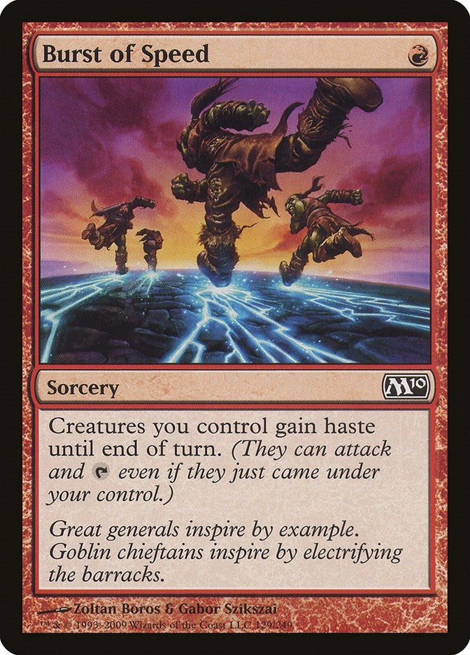 Image for Burst of Speed (129) (Magic 2010 (M10)) (M10) - Magic: The Gathering