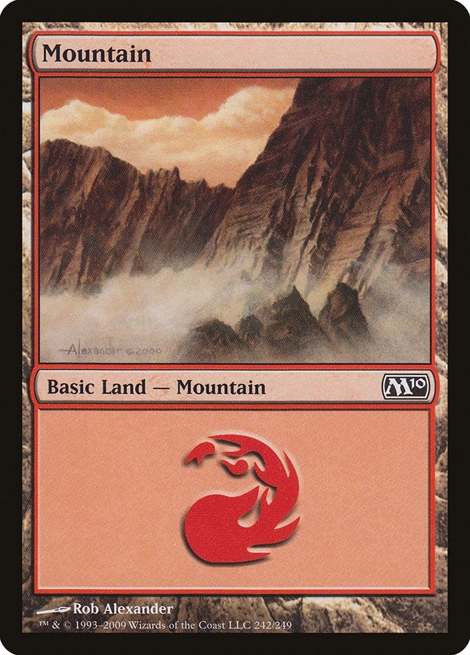 Image for Mountain (242) (242) (Magic 2010 (M10)) (M10) - Magic: The Gathering