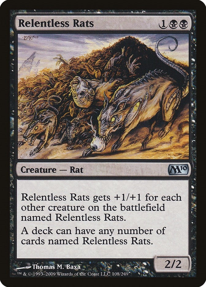 Image for Relentless Rats (108) (Magic 2010 (M10)) (M10) - Magic: The Gathering