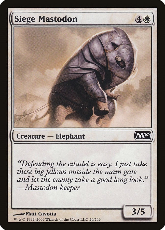 Image for Siege Mastodon (30) (Magic 2010 (M10)) (M10) - Magic: The Gathering