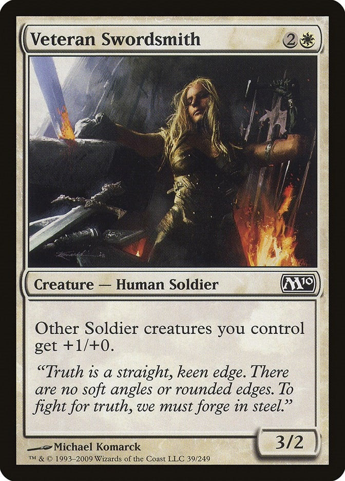 Image for Veteran Swordsmith (39) (Magic 2010 (M10)) (M10) - Magic: The Gathering
