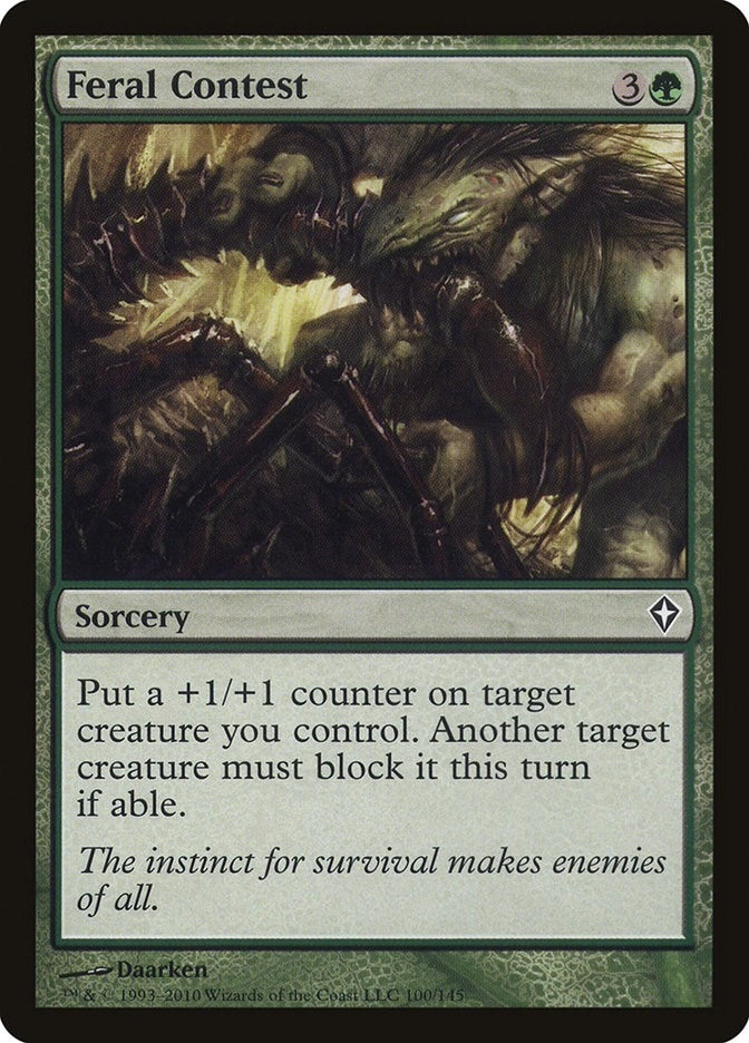 Image for Feral Contest (100) (Worldwake) (WWK) - Magic: The Gathering