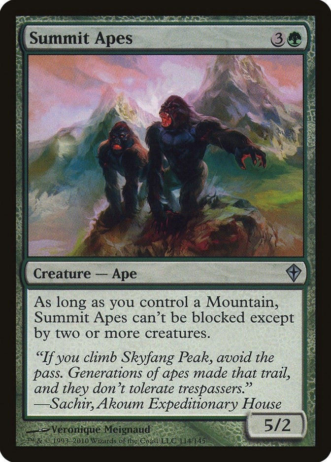 Image for Summit Apes (114) (Worldwake) (WWK) - Magic: The Gathering