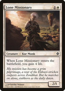 Image for Lone Missionary (34) (Rise of the Eldrazi) - Magic: The Gathering