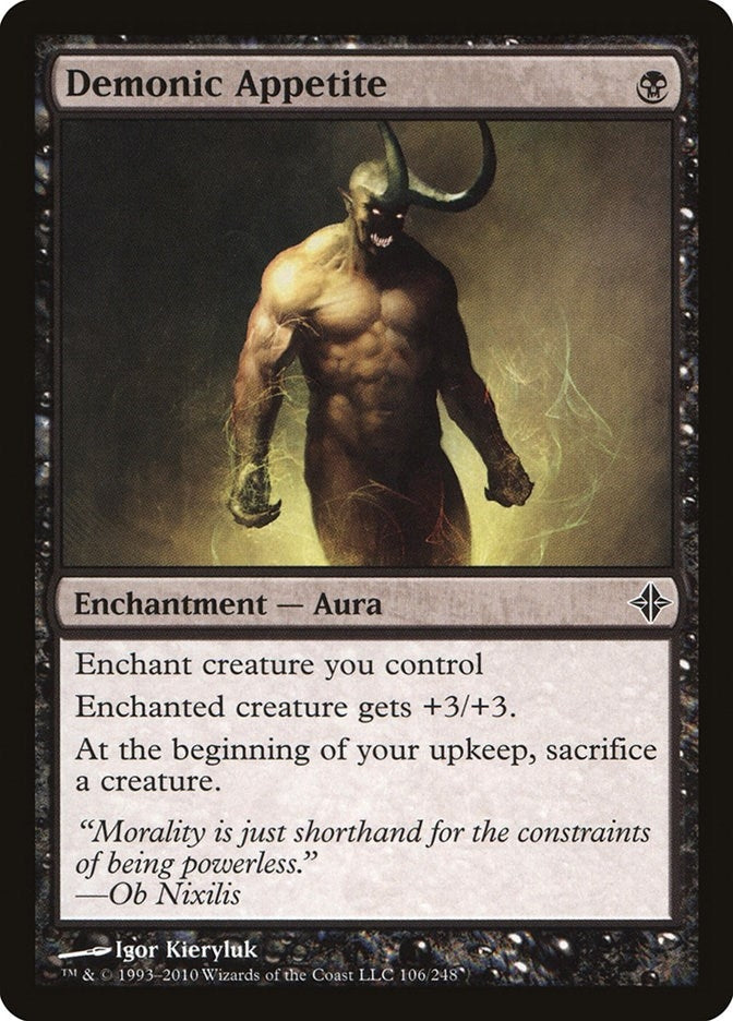 Image for Demonic Appetite (106) (Rise of the Eldrazi) - Magic: The Gathering