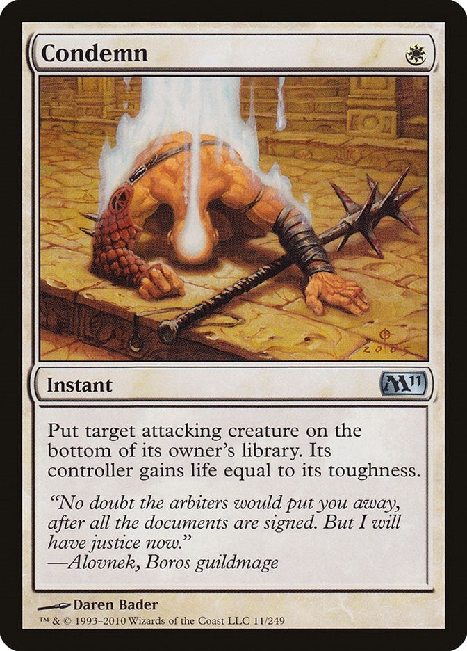 Image for Condemn (11) (Magic 2011 (M11)) - Magic: The Gathering