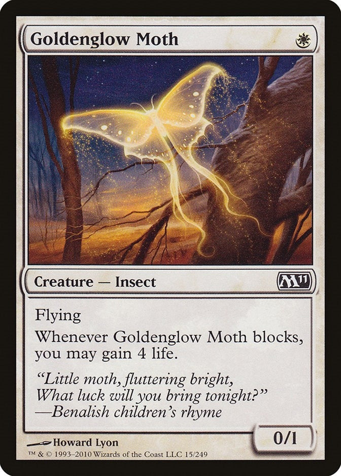 Image for Goldenglow Moth (15) (Magic 2011 (M11)) - Magic: The Gathering